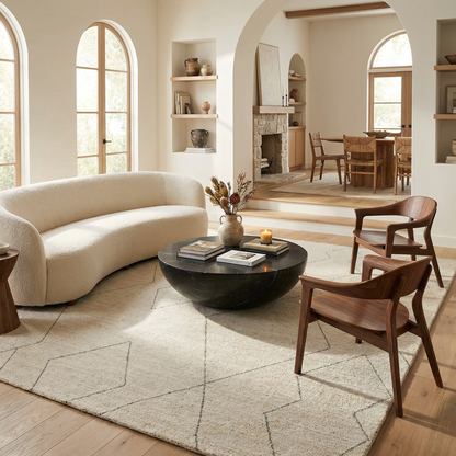 Tapis beige bohème abstrait Casa