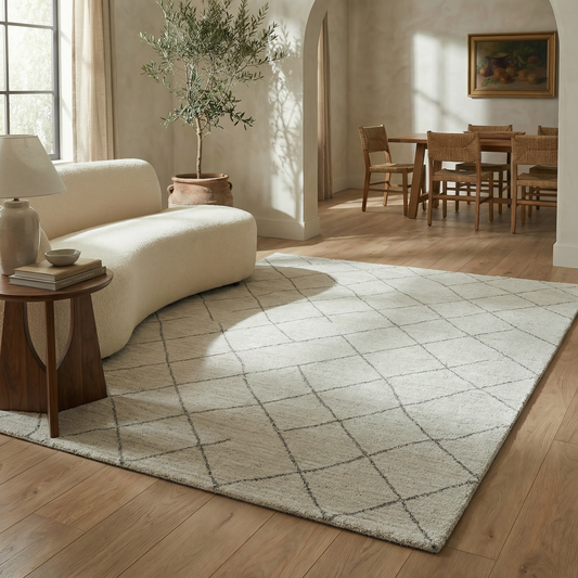Sela Boho Modern Beige and Cream Indoor Rug