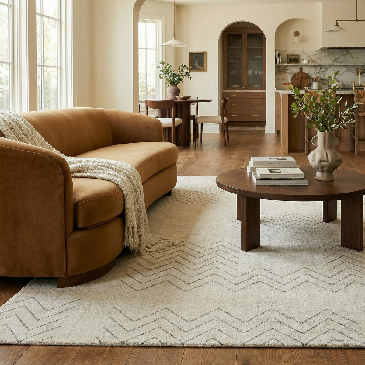 Tapis beige bohème abstrait Casa