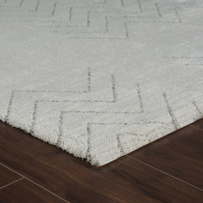 Kiva Chevron Modern Beige and Cream Indoor Rug