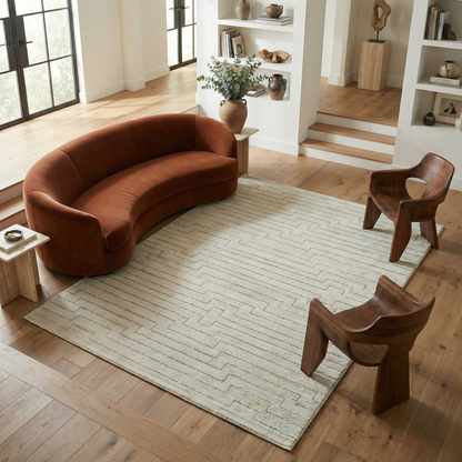 Tapis beige moderne abstrait Casa