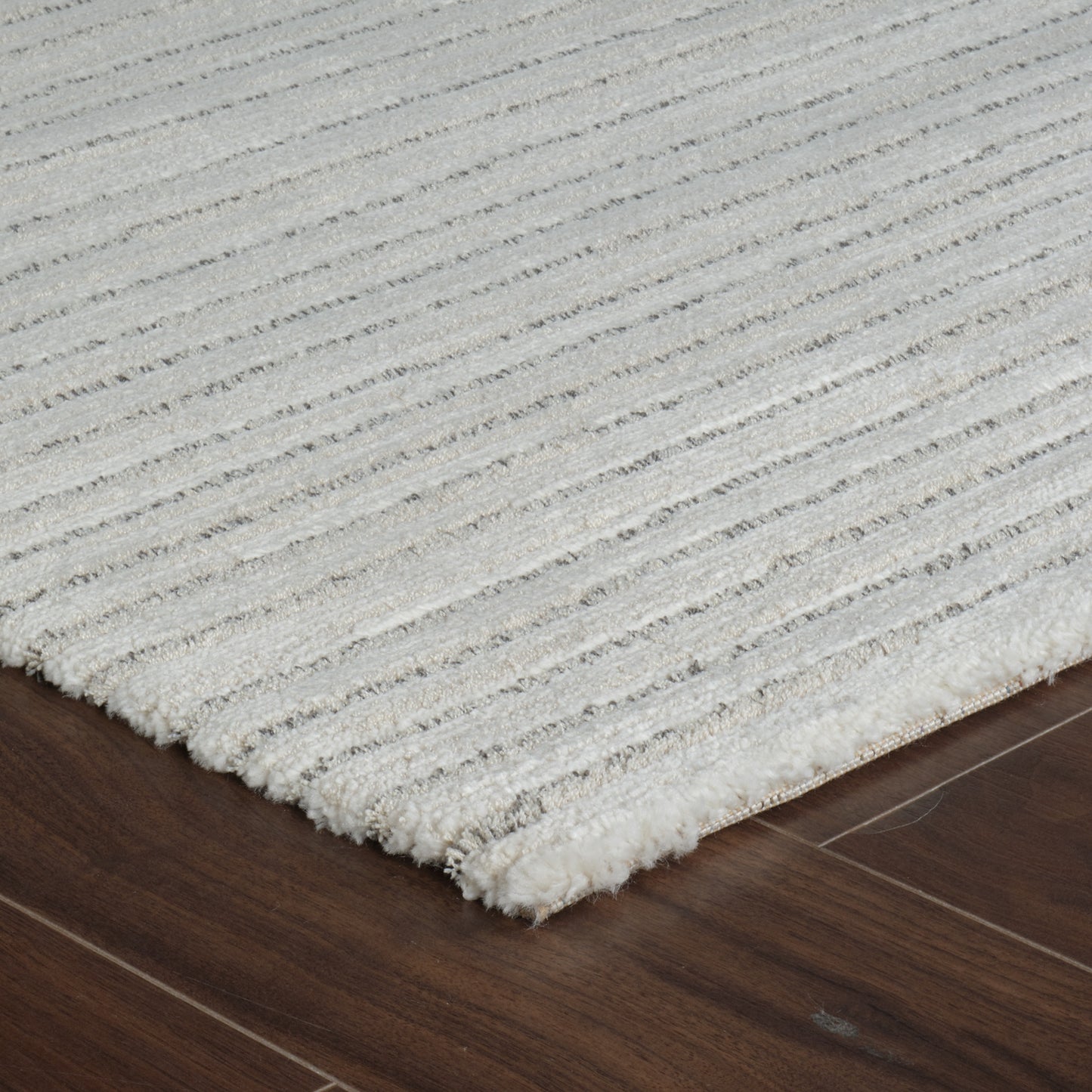 Sama Striped Modern Beige and Cream Indoor Rug