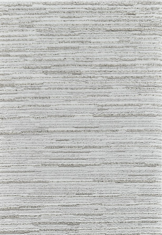 Sama Striped Modern Grey and Cream Indoor Rug