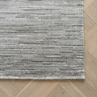 Sama Striped Modern Grey and Cream Indoor Rug