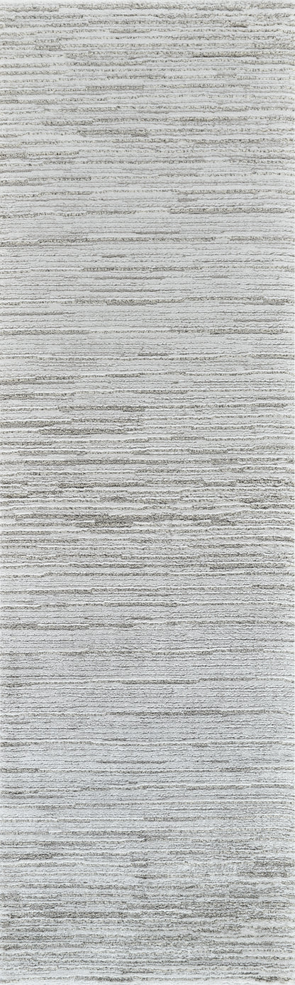 Sama Striped Modern Grey and Cream Indoor Rug