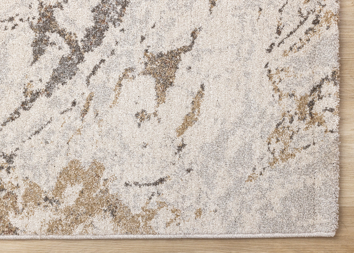 Contemporary Distressed White Area Rug
