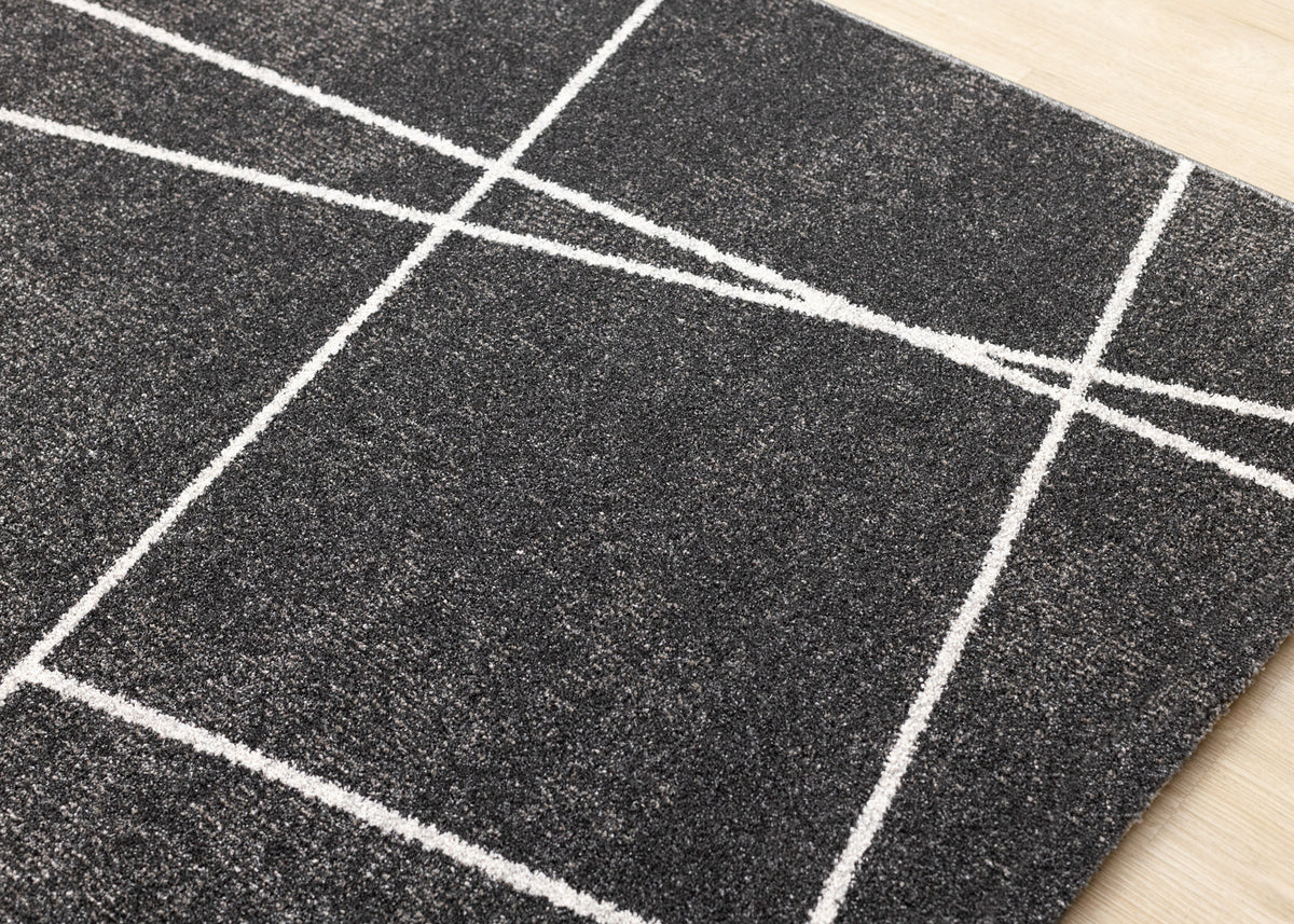 Contemporary Geometric Grey Area Rug