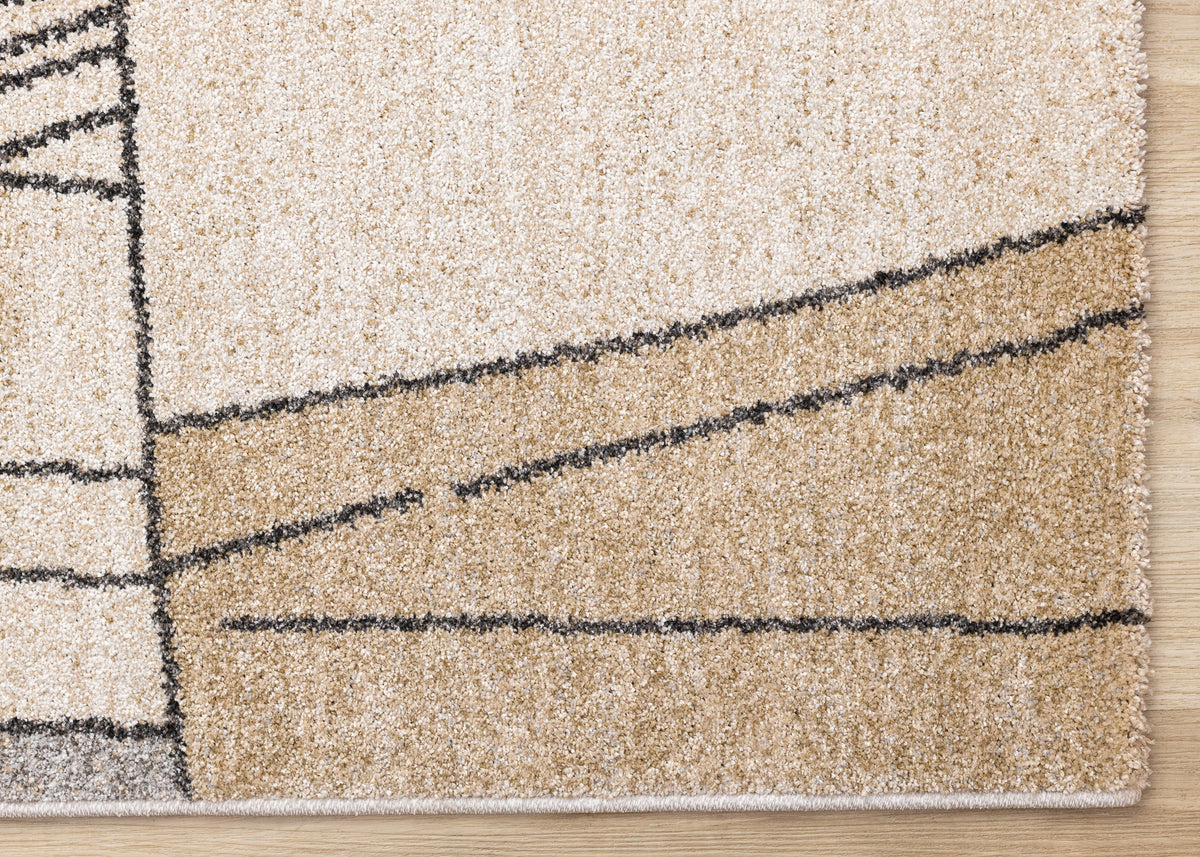 Contemporary Geometric White Area Rug