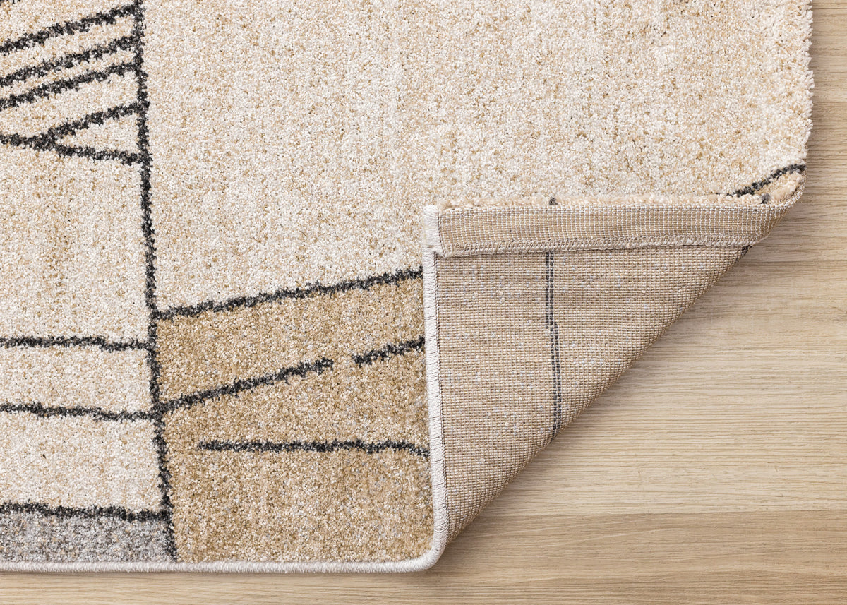 Contemporary Geometric White Area Rug