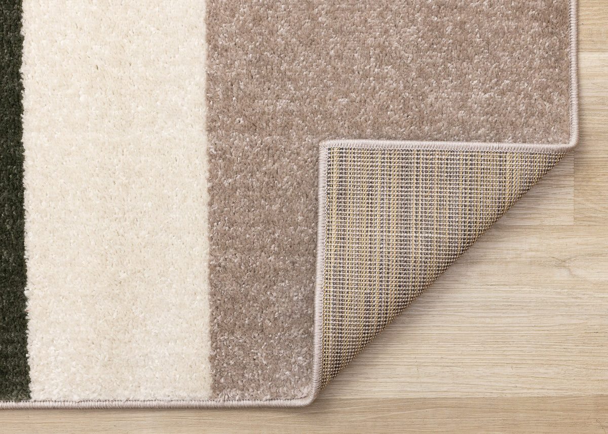 Contemporary Geometric Tonal Solid Cream Area Rug