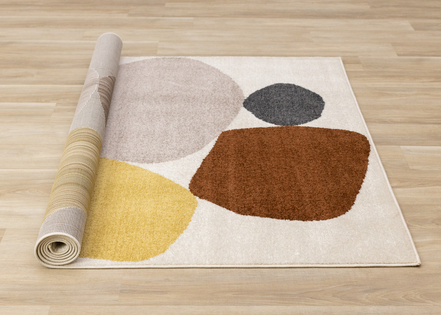 Art Geometric Tonal/Solid Cream Area Rug