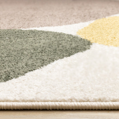 Art Geometric Tonal/Solid Cream Area Rug