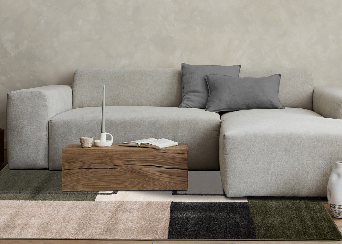 Contemporary Geometric Green Area Rug
