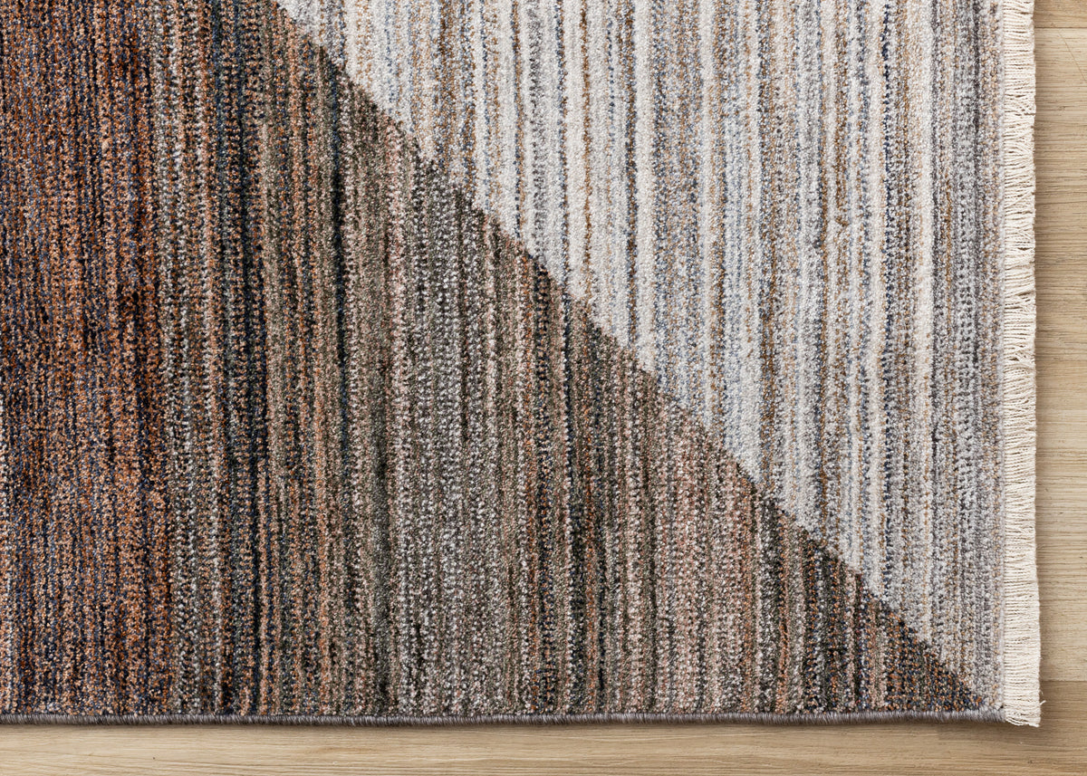 Contemporary Distressed Geometric White Area Rug