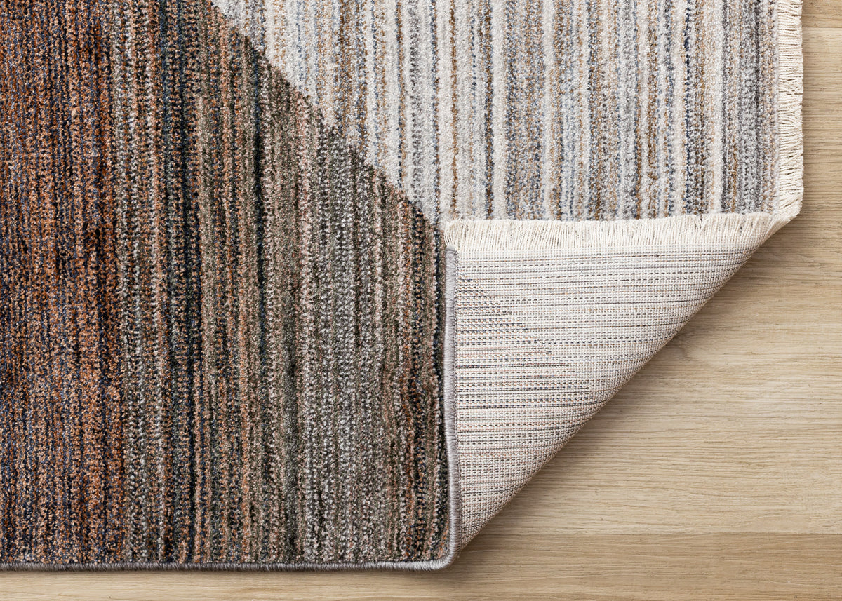 Contemporary Distressed Geometric White Area Rug