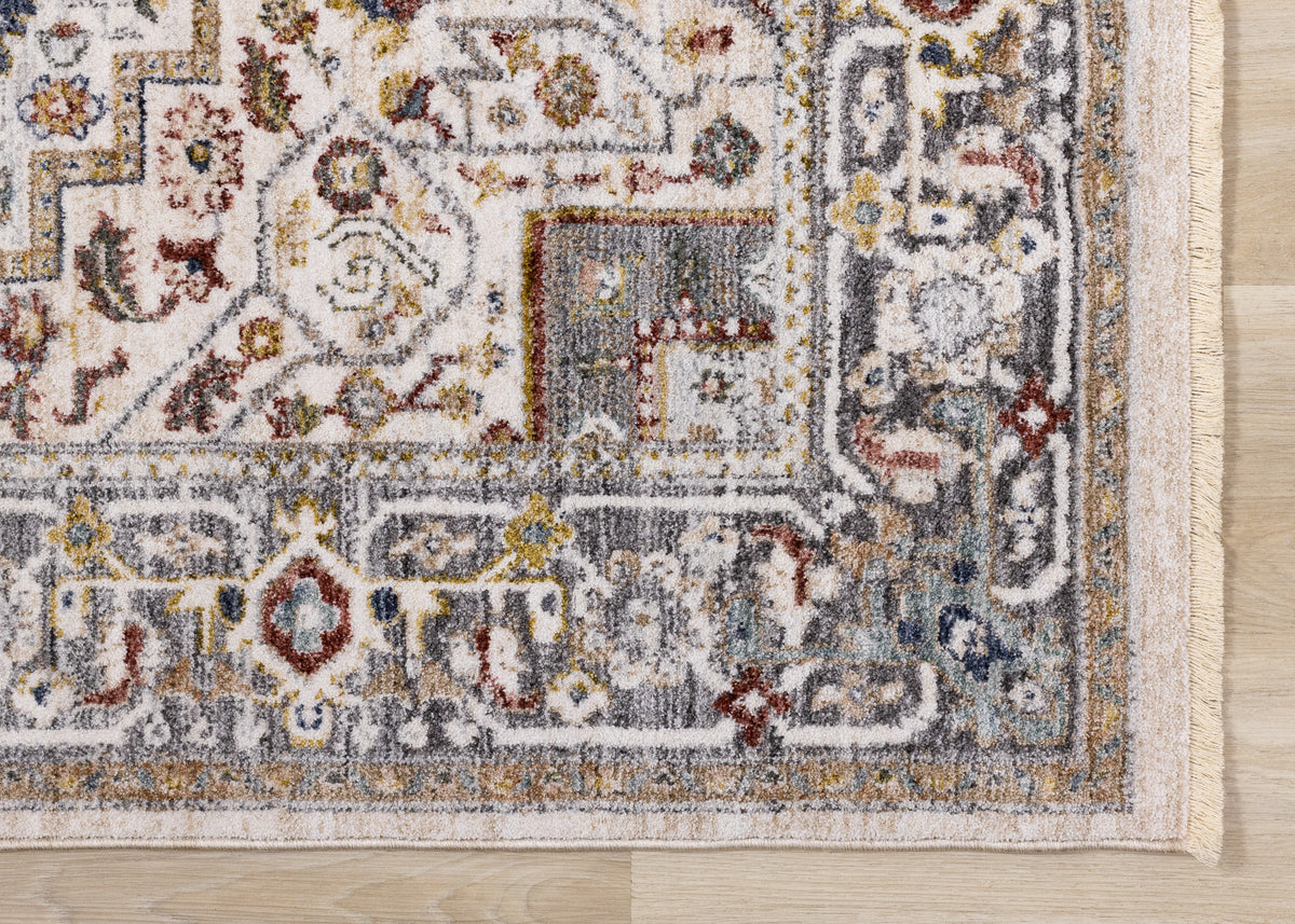 Classic Traditional Border Cream Area Rug