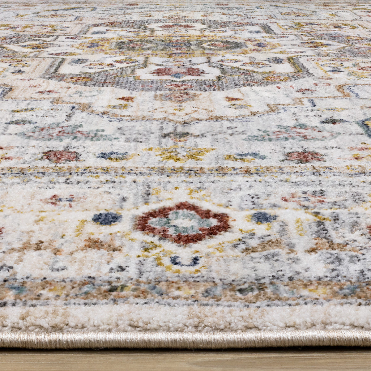 Classic Traditional Border Cream Area Rug