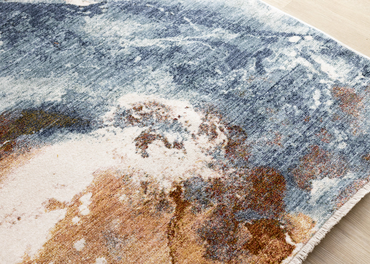Contemporary Organic White Area Rug