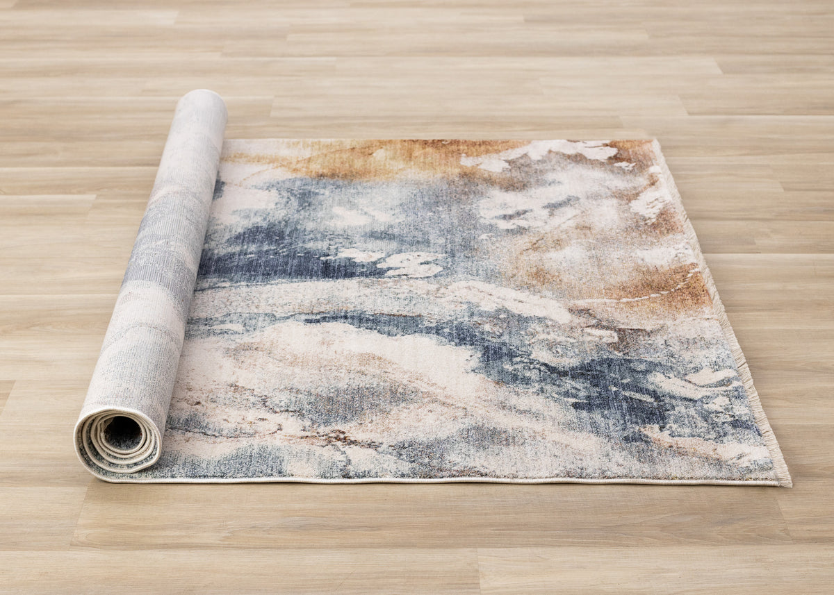 Contemporary Organic White Area Rug