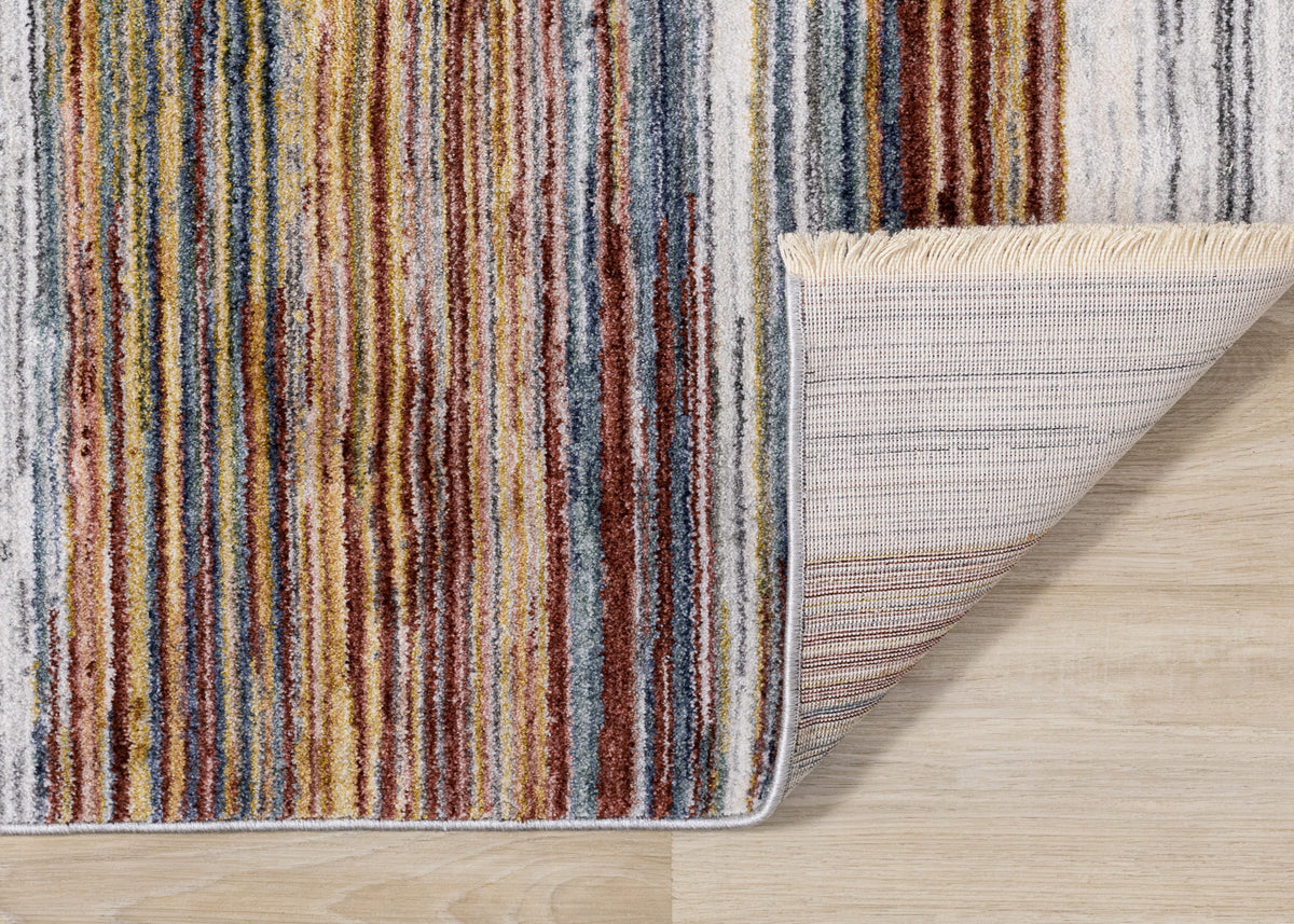 Contemporary Stripes Yellow Area Rug
