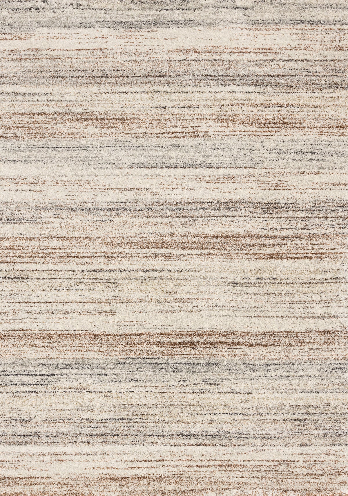 Harlan Distressed Contemporary Cream and Brown Indoor Rug