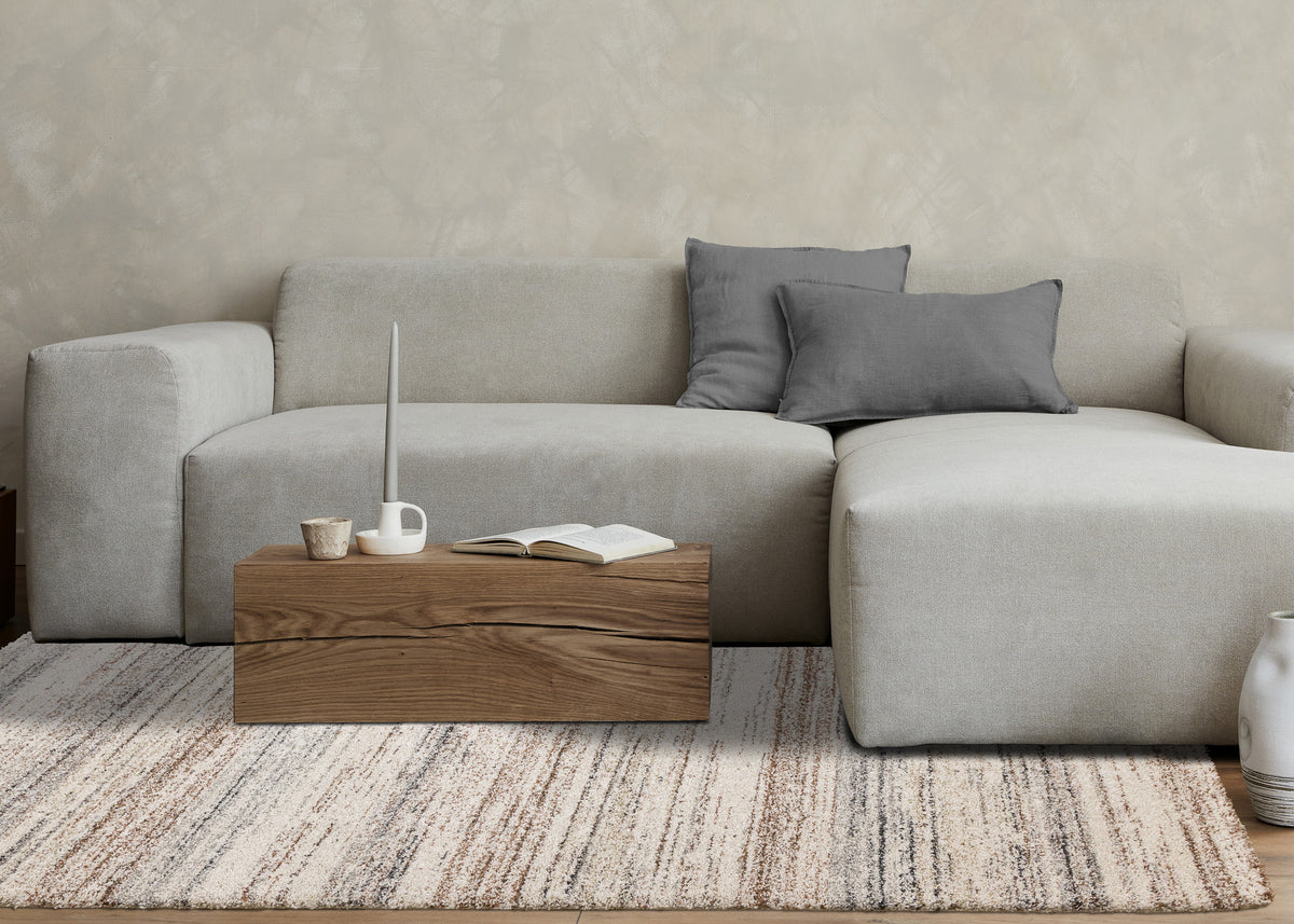 Contemporary Distressed White Area Rug
