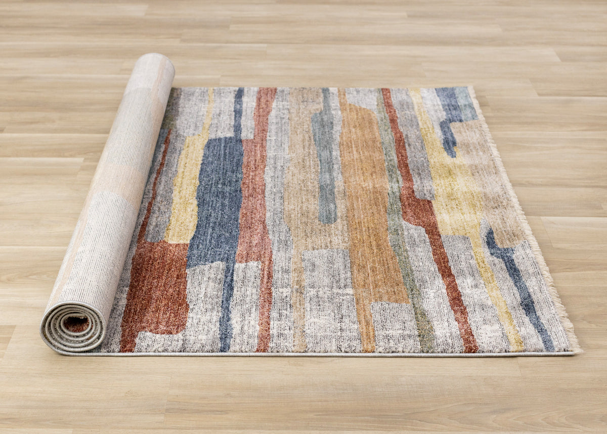 Contemporary Organic Grey Area Rug