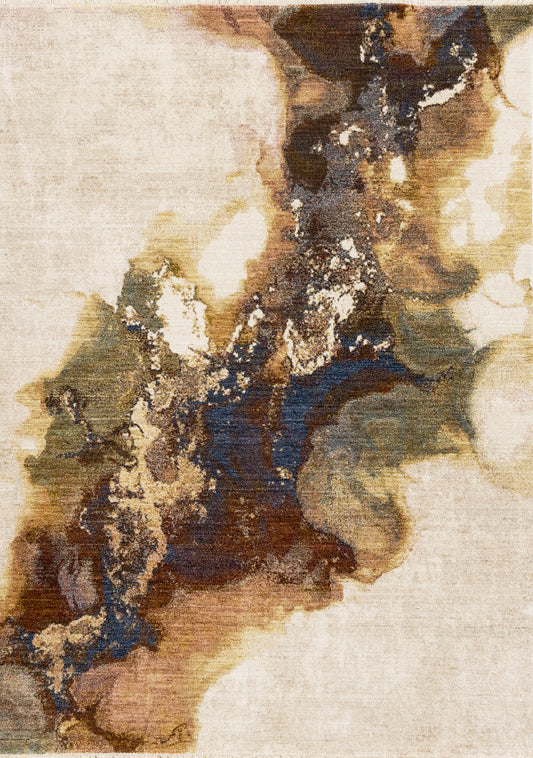 Contemporary Organic Beige Area Rug