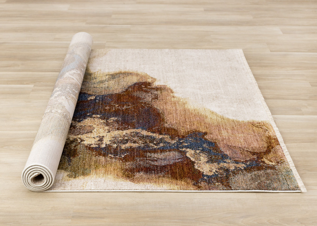Contemporary Organic Beige Area Rug