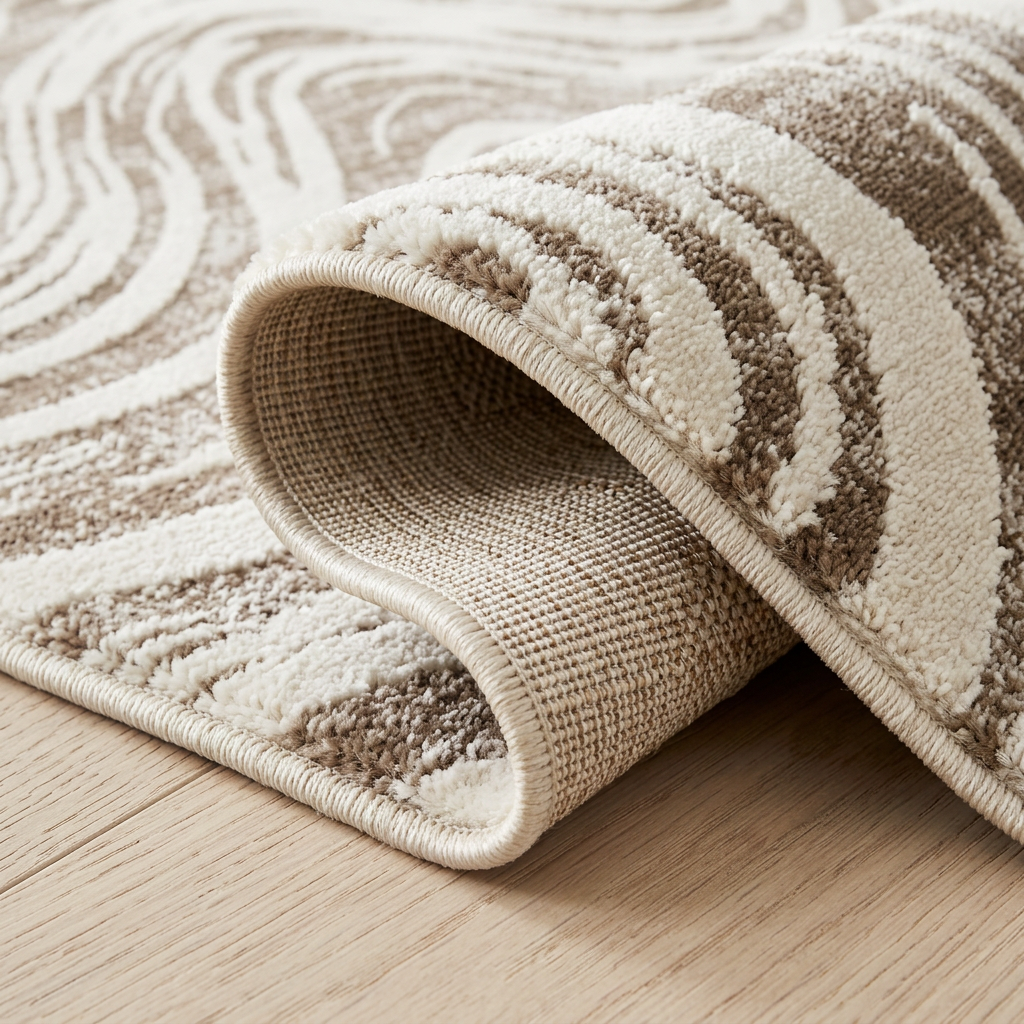 Nagisa Abstract Modern Beige and Brown Indoor Rug