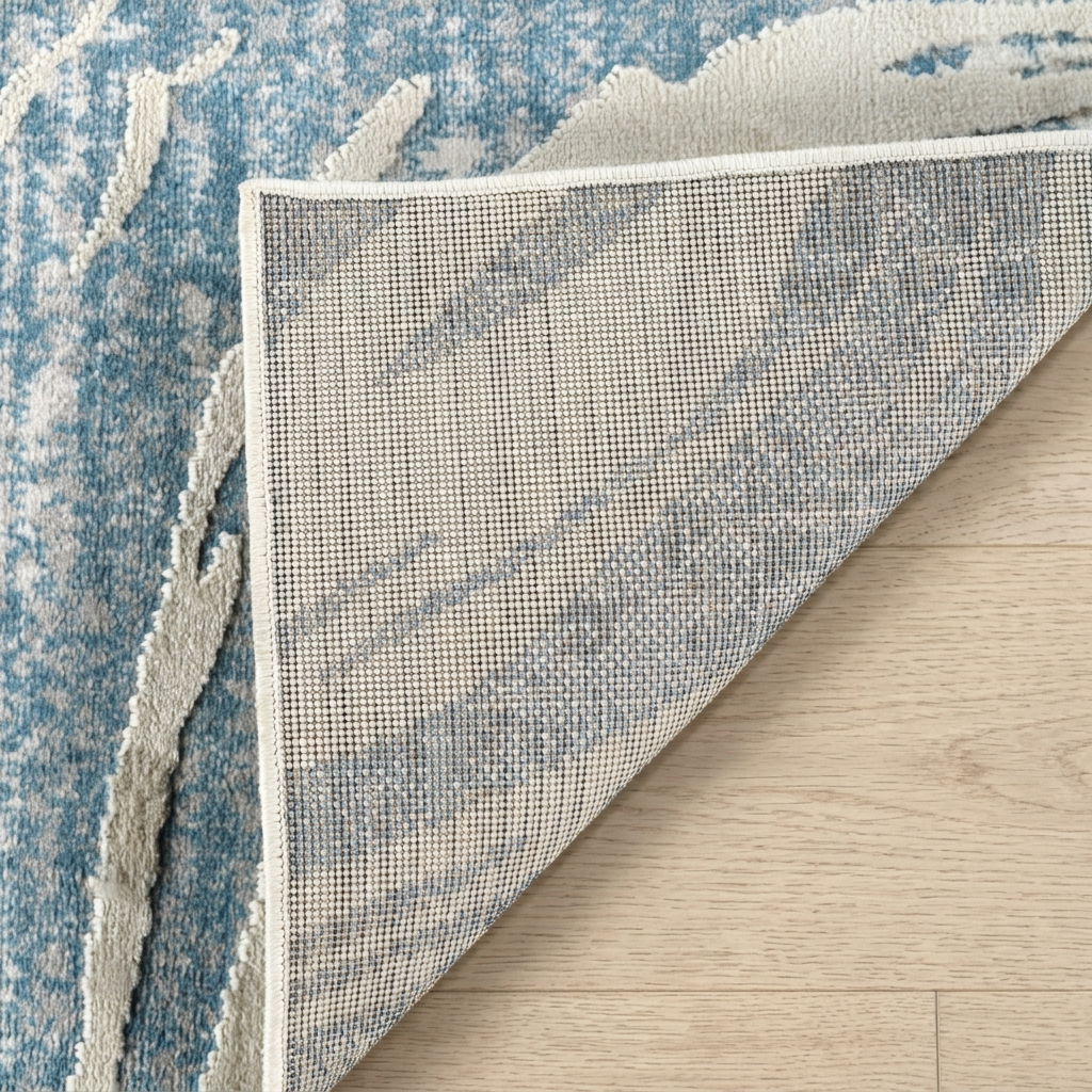 Nagisa Abstract Modern Blue and Beige Indoor Rug