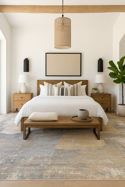 Nomad Abstract Modern Cream Rug