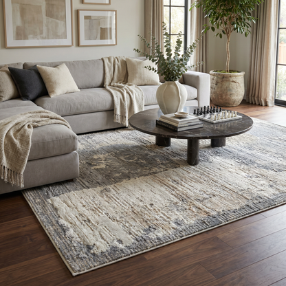Alfombra Nomad Abstract Modern Cream