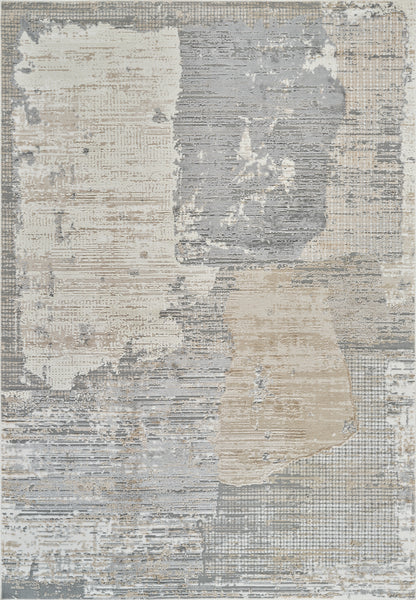Atlas Abstract Contemporary Cream Indoor Rug