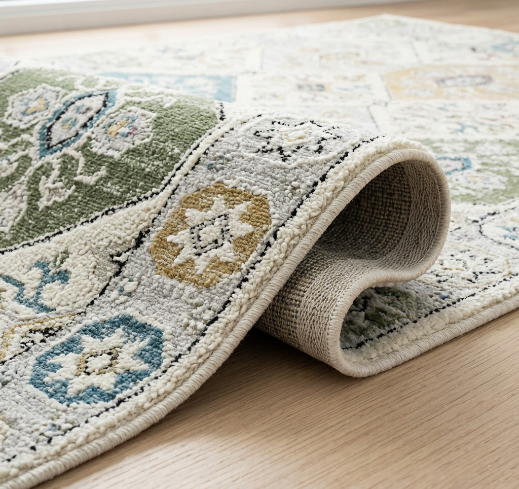 Tapis beige bohème vintage Nomad