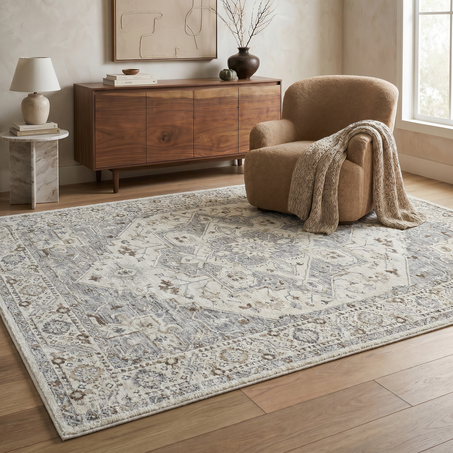 Tapis Oriental Persan Nomad Gris