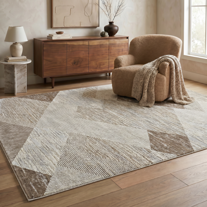 Alfombra beige moderna abstracta Nomad