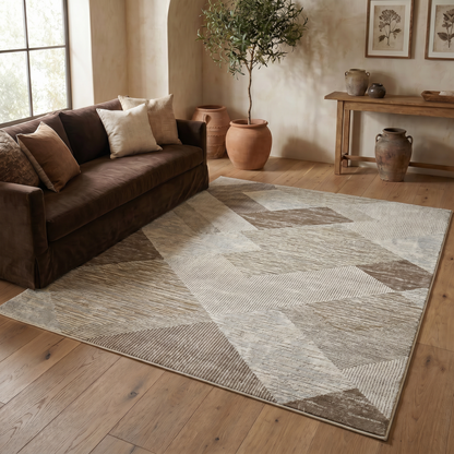 Alfombra beige moderna abstracta Nomad