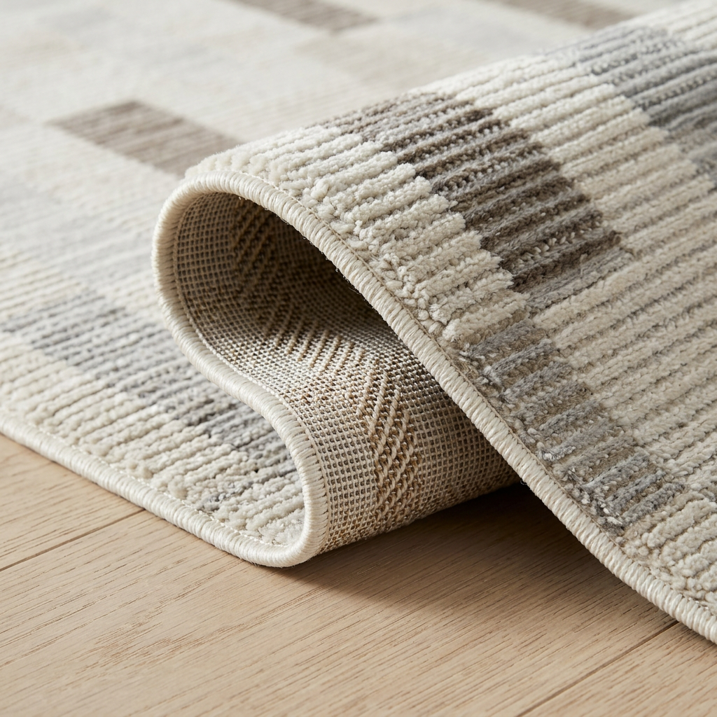 Rune Abstract Contemporary Beige and Brown Indoor Rug