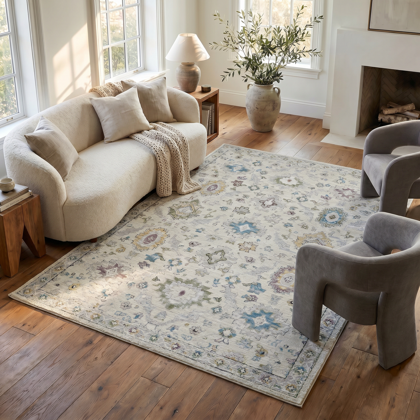 Tapis beige bohème classique Nomad