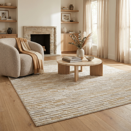 Alfombra beige moderna abstracta Nomad