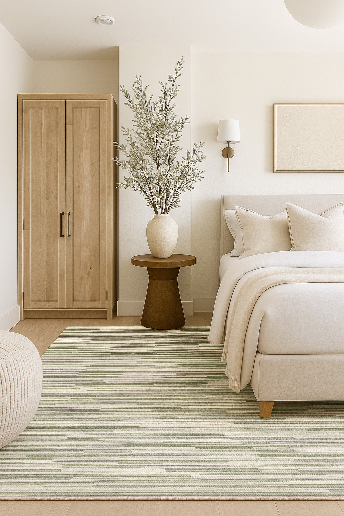 Tapis vert moderne abstrait Nomad