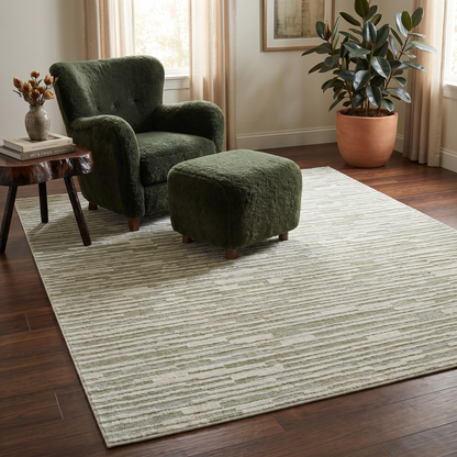 Alfombra verde moderna abstracta Nomad