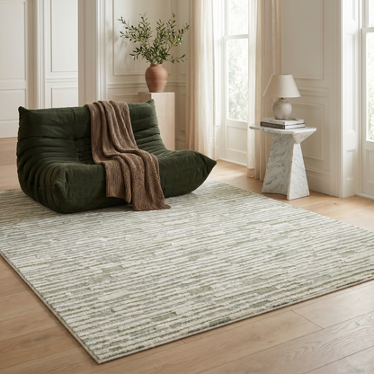 Alfombra verde moderna abstracta Nomad