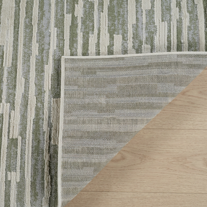 Alfombra verde moderna abstracta Nomad
