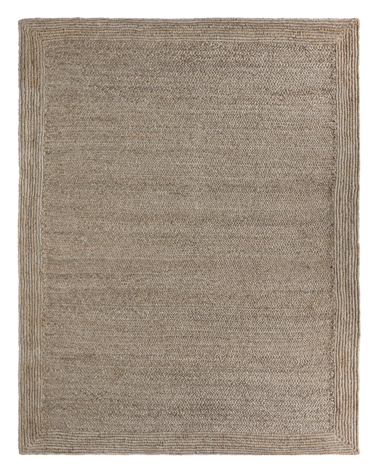 Aboo Border Solids Natural and Natural Area Rug