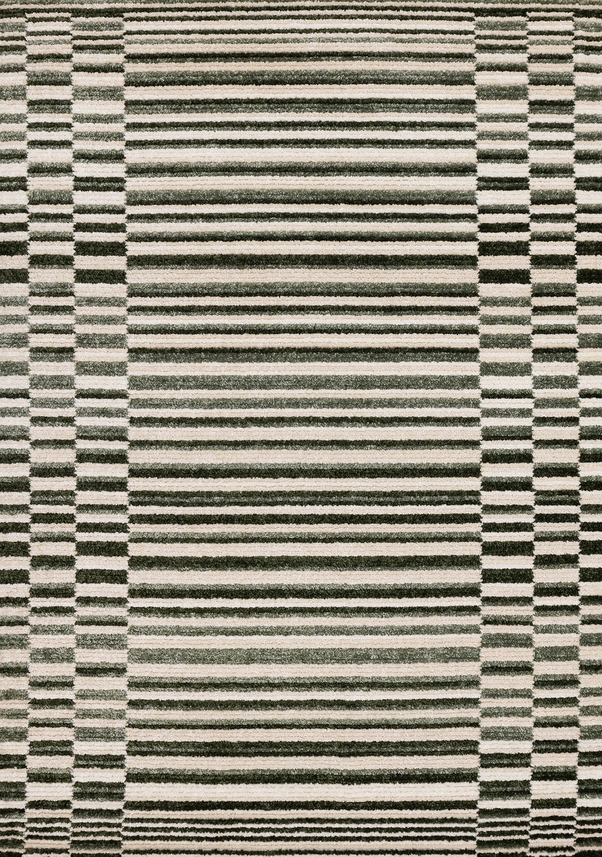 Contemporary Stripes Green Area Rug