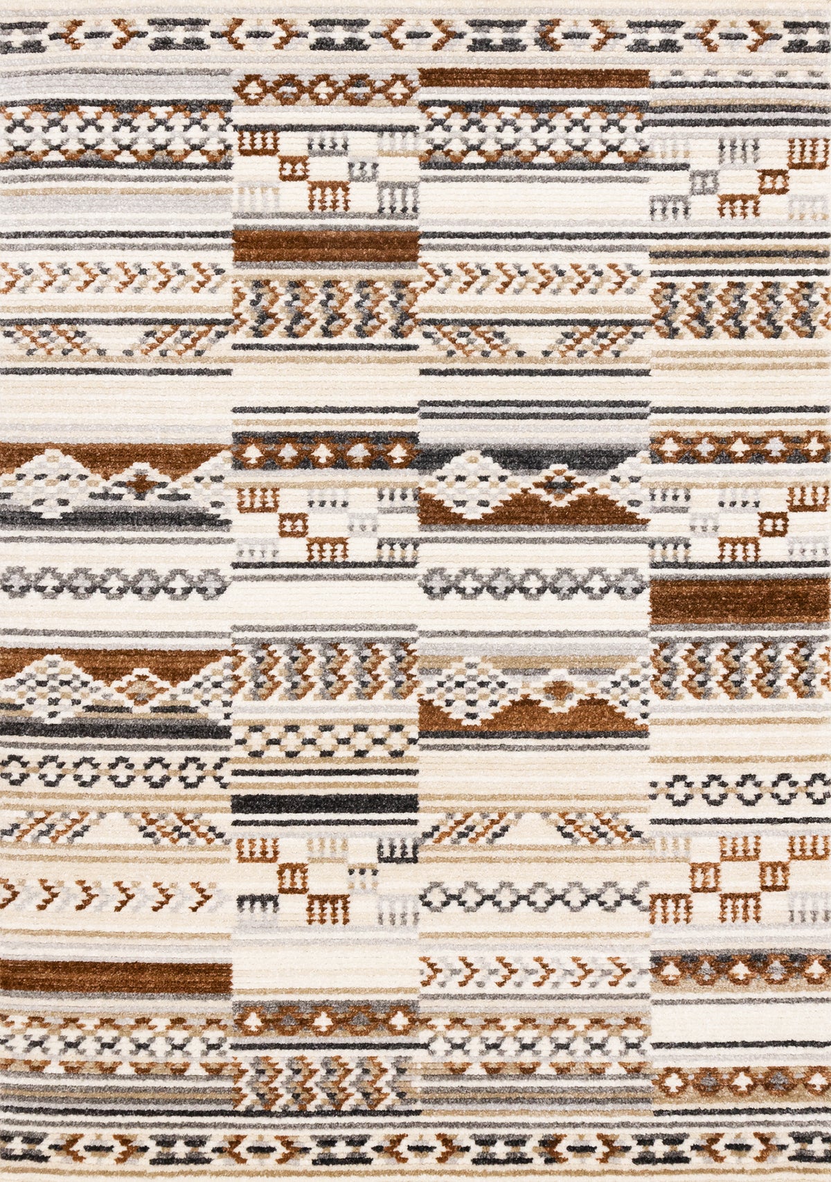 Tapis de style tribal du sud-ouest, couleur crème