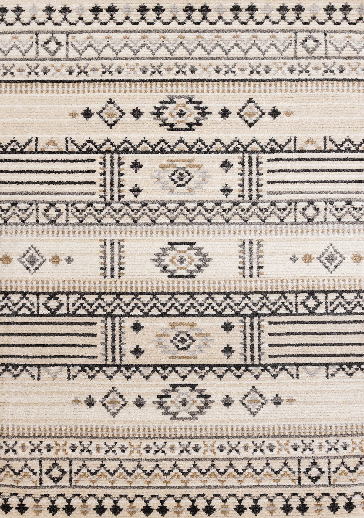 Tapis de style tribal du sud-ouest, couleur crème