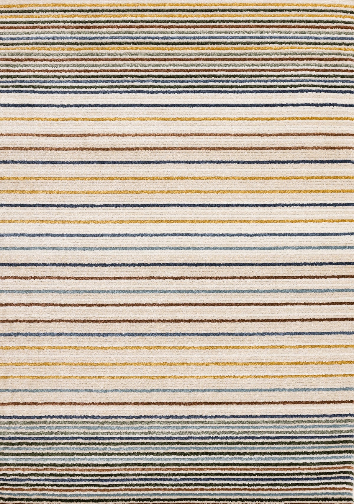 Anatol Striped Contemporary Cream and Grey Indoor Rug